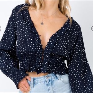 Polka Dotted Princess Polly Blouse